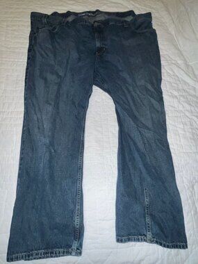 Hilfiger Mens Classic Straight Leg Jeans 52x30 Dark Wash 100% Cotton